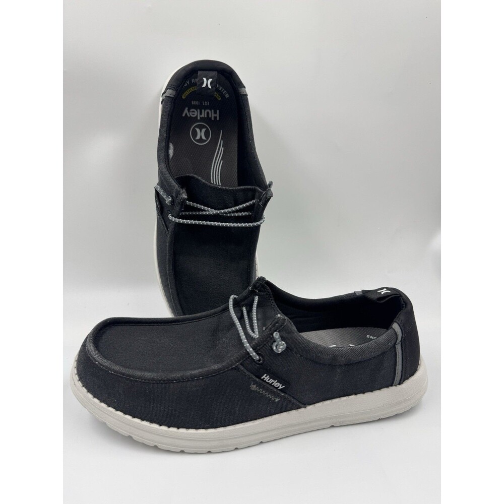 Hurley Laguna Men's Casual Slip on Shoes Memory Foam Black Size 8